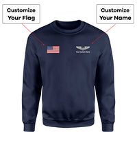 Thumbnail for Custom Flag & Name with (Military Badge) Designed 3D Sweatshirts