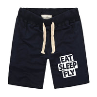 Thumbnail for Eat Sleep Fly Designed Cotton Shorts