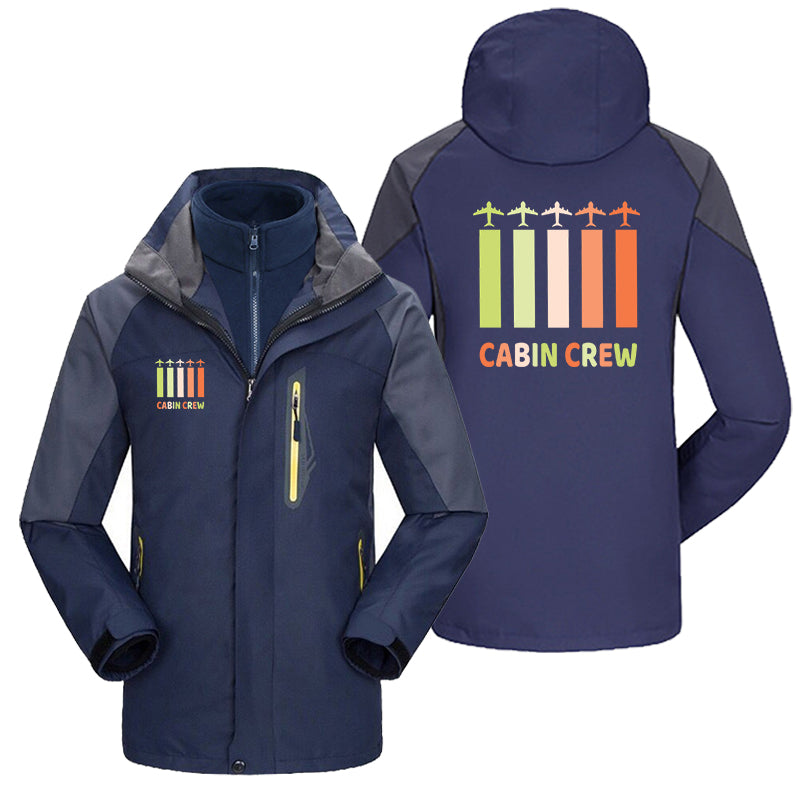 Colourful Cabin Crew Designed Thick Skiing Jackets