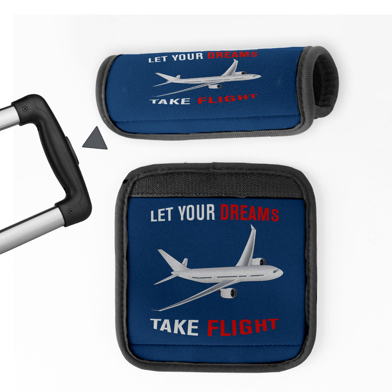 Let Your Dreams Take Flight Designed Neoprene Luggage Handle Covers