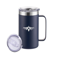 Thumbnail for Fighting Falcon F16 Silhouette Designed Stainless Steel Beer Mugs