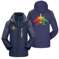 Thumbnail for Colourful 3 Airplanes Designed Thick Skiing Jackets