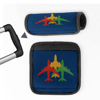 Thumbnail for Colourful 3 Airplanes Designed Neoprene Luggage Handle Covers