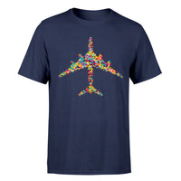 Thumbnail for Colourful Airplane Designed T-Shirts