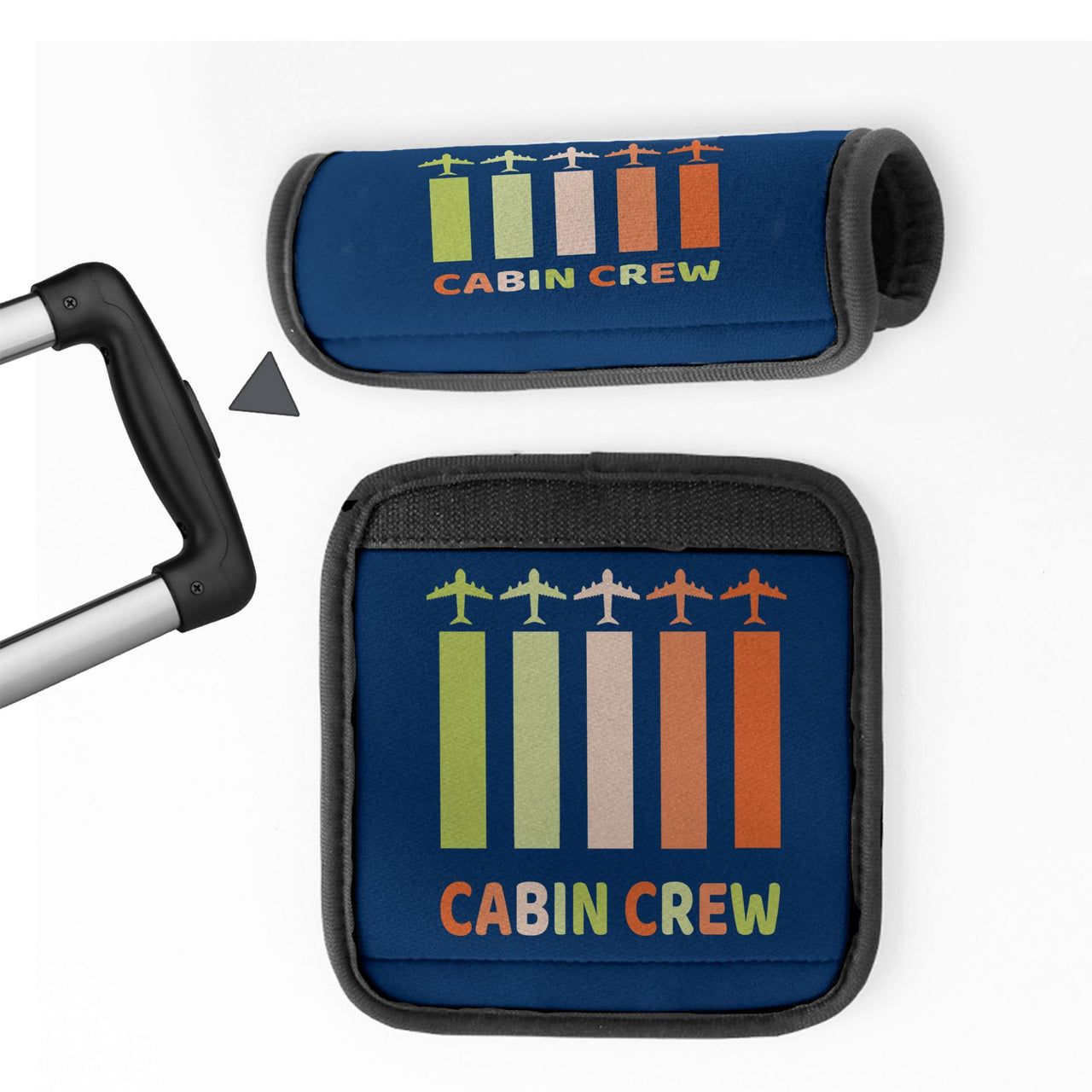 Colourful Cabin Crew Designed Neoprene Luggage Handle Covers