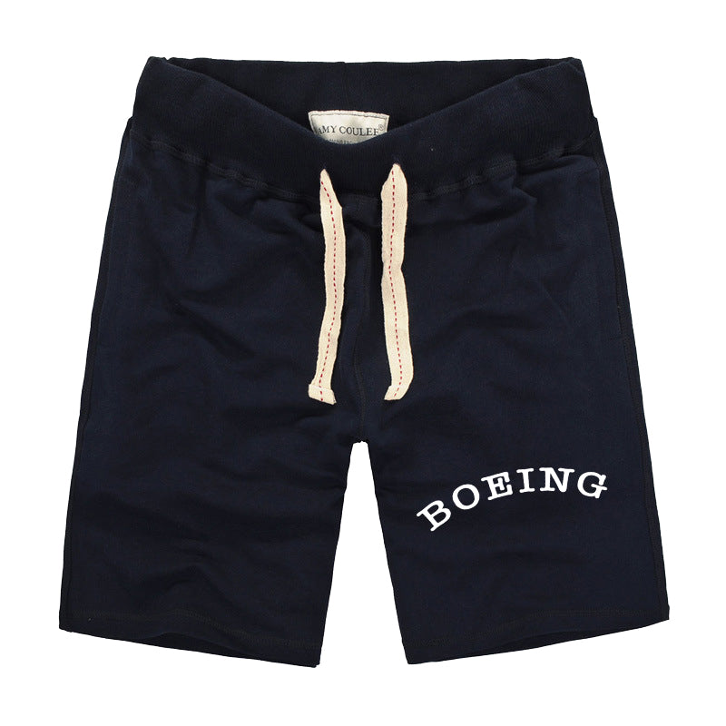 Special BOEING Text Designed Cotton Shorts
