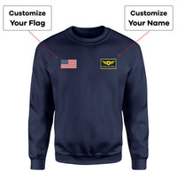 Thumbnail for Custom Flag & Name with (Special Badge) Designed 3D Sweatshirts