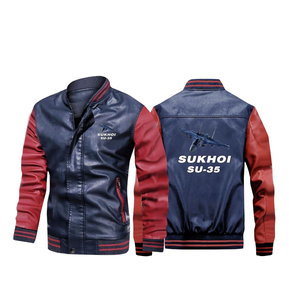 The Sukhoi SU-35 Designed Stylish Leather Bomber Jackets