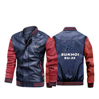 Thumbnail for The Sukhoi SU-35 Designed Stylish Leather Bomber Jackets