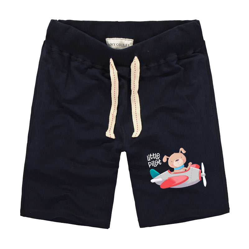Little Pilot Designed Cotton Shorts