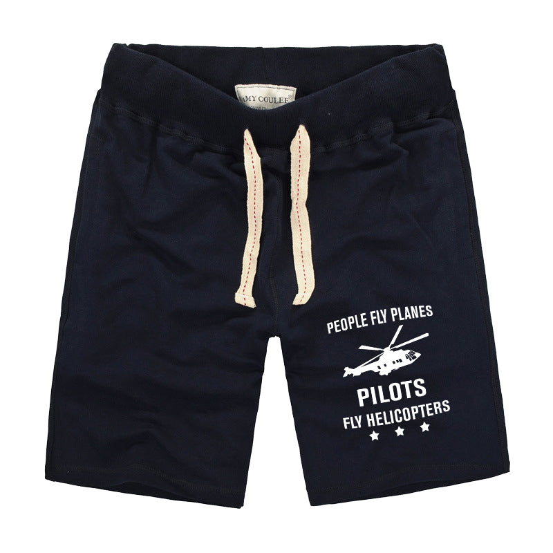 People Fly Planes Pilots Fly Helicopters Designed Cotton Shorts