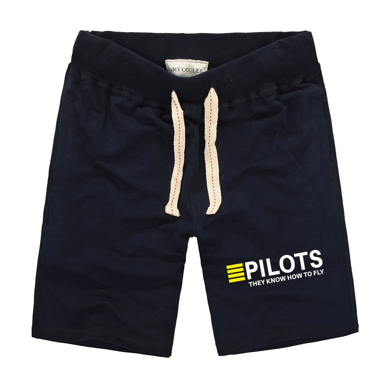 Pilots They Know How To Fly Designed Cotton Shorts