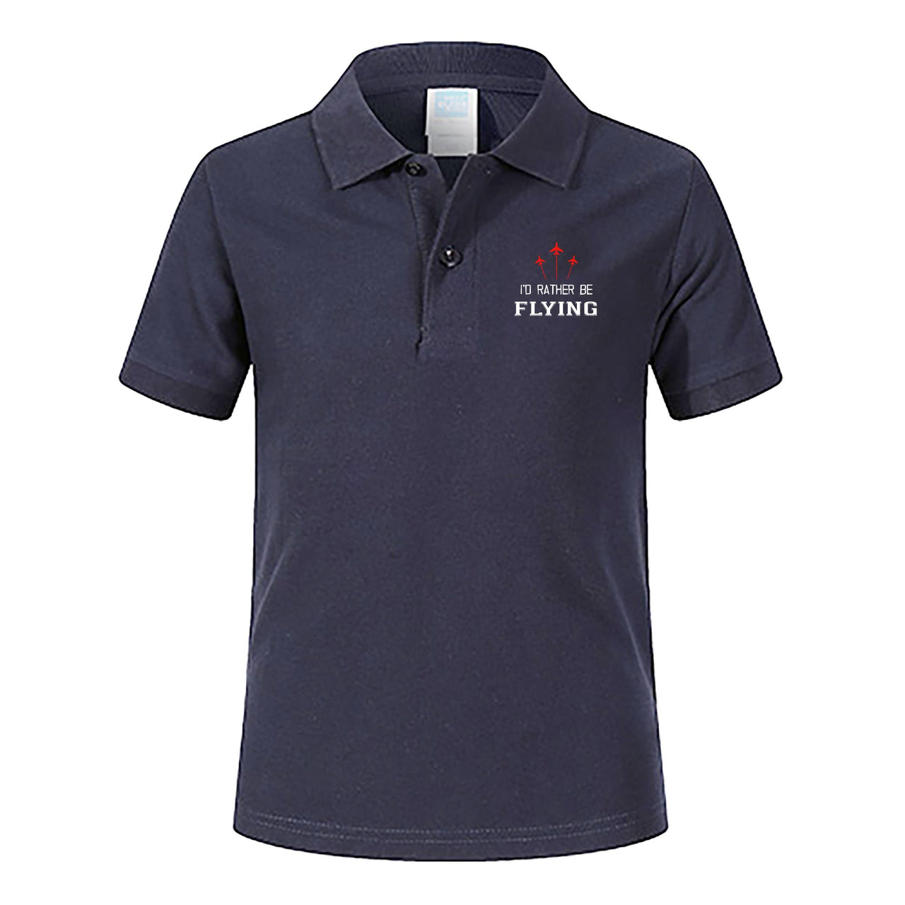 I'D Rather Be Flying Designed Children Polo T-Shirts