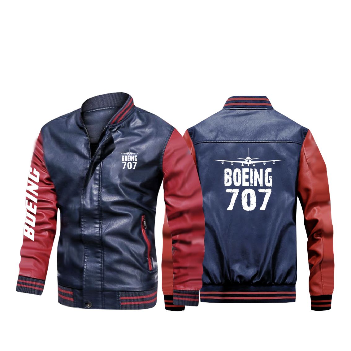 Boeing 707 & Plane Designed Stylish Leather Bomber Jackets