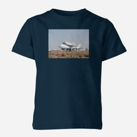 Thumbnail for Boeing 747 Carrying Nasa's Space Shuttle Designed Children T-Shirts