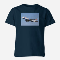 Thumbnail for Departing British Airways Boeing 747 Designed Children T-Shirts
