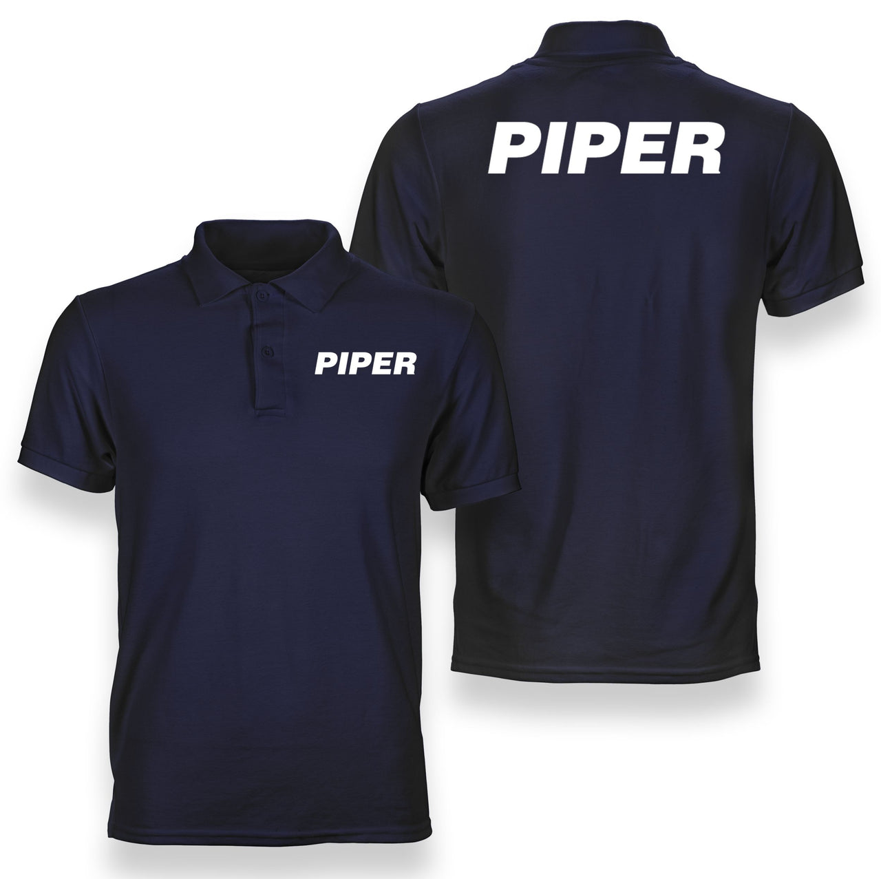 Piper & Text Designed Double Side Polo T-Shirts