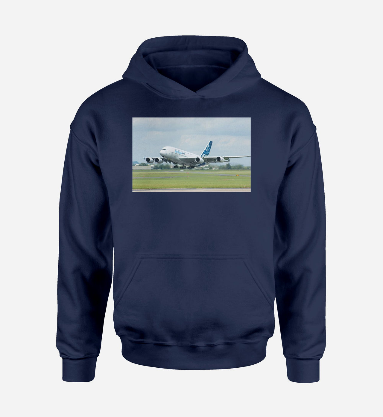 Departing Airbus A380 with Original Livery Designed Hoodies