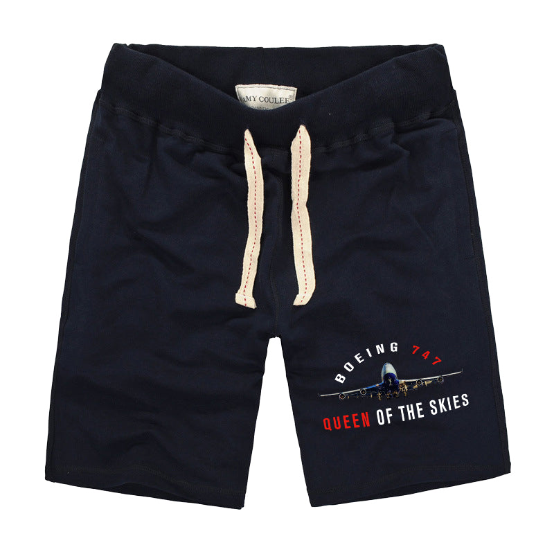 Boeing 747 Queen of the Skies Designed Cotton Shorts