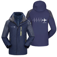 Thumbnail for Aviation Heartbeats Designed Thick Skiing Jackets