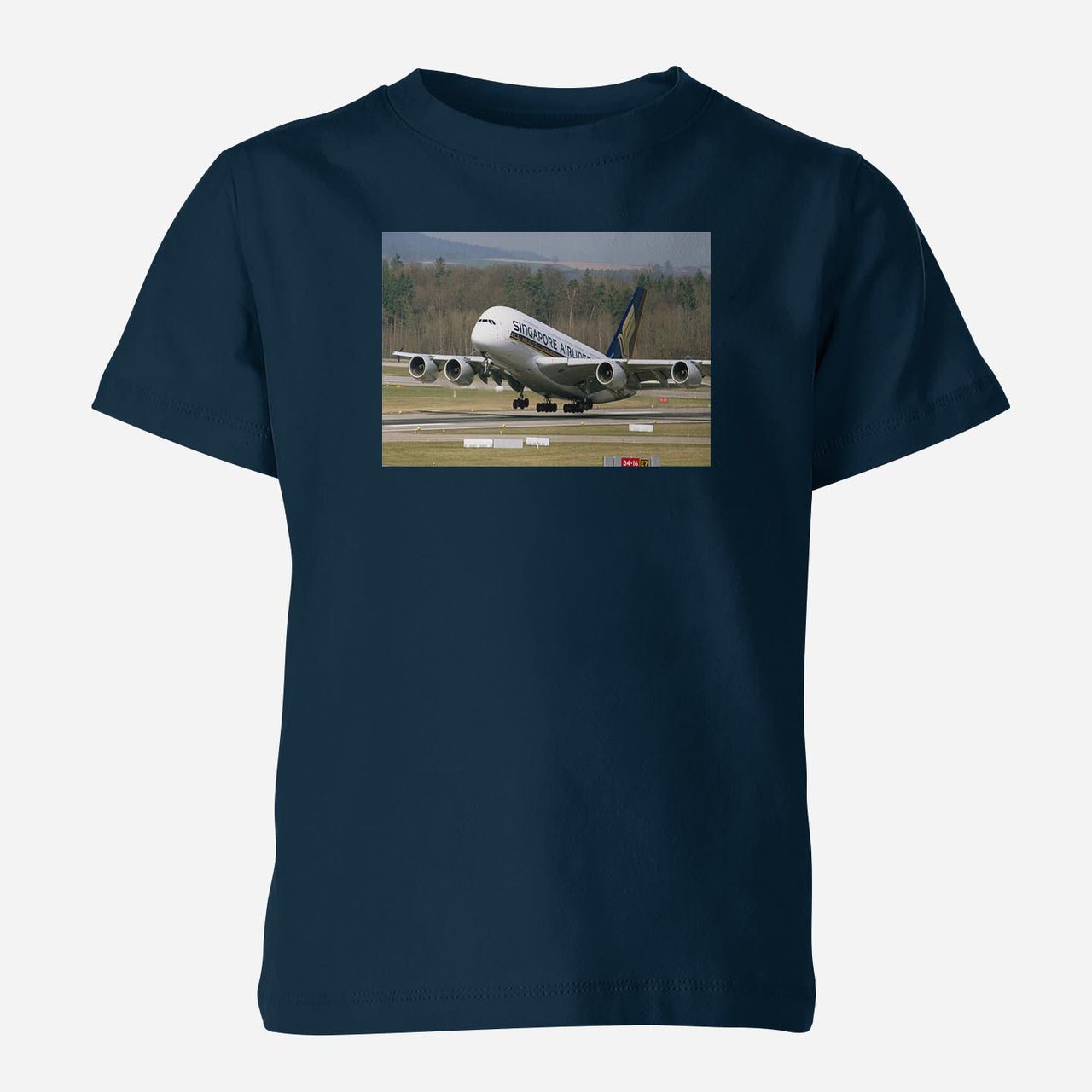 Departing Singapore Airlines A380 Designed Children T-Shirts