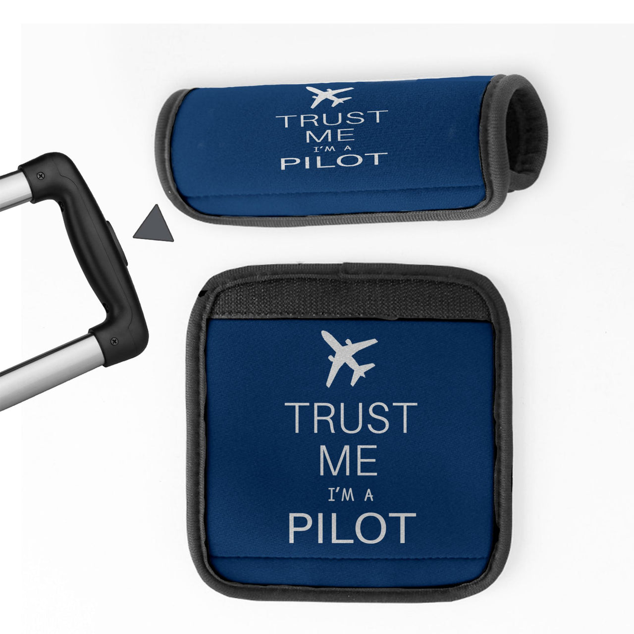 Trust Me I'm a Pilot 2 Designed Neoprene Luggage Handle Covers