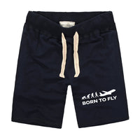 Thumbnail for Born To Fly Designed Cotton Shorts