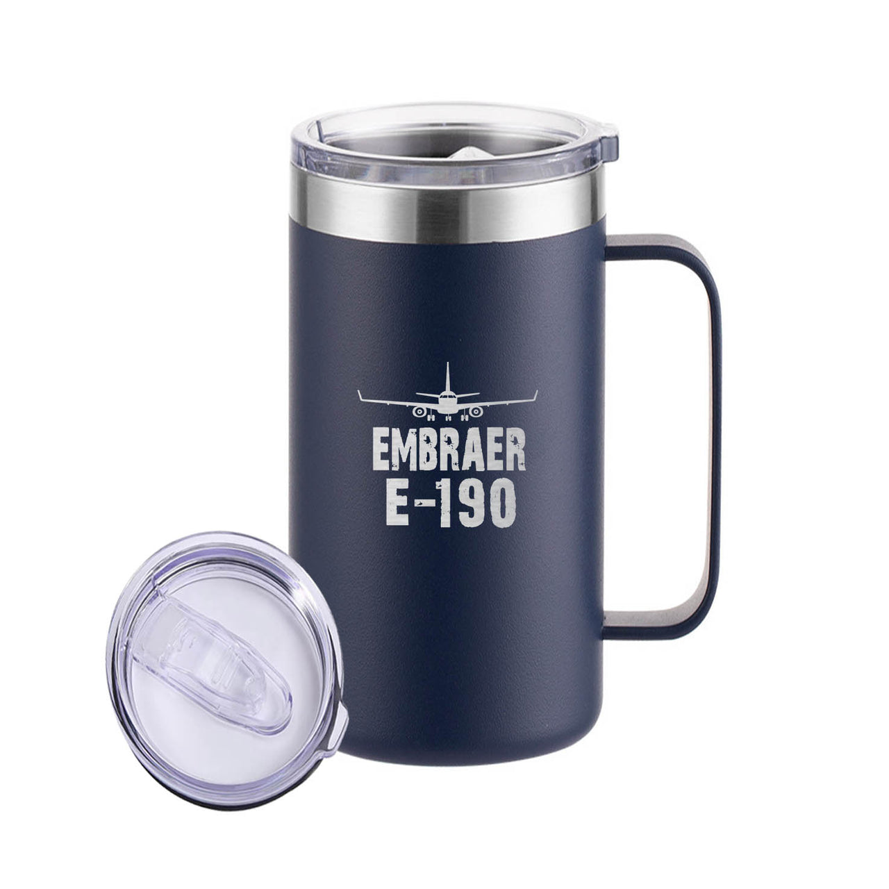Embraer E-190 & Plane Designed Stainless Steel Beer Mugs
