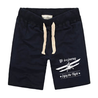 Thumbnail for Life is a journey Enjoy the Flight Designed Cotton Shorts