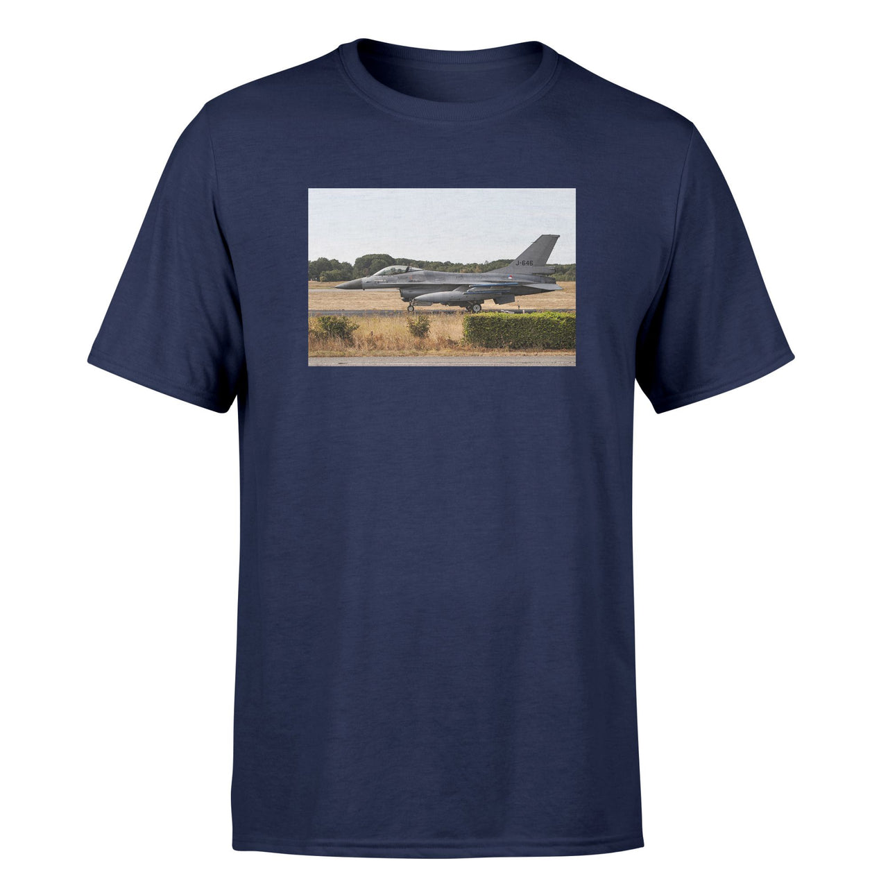 Fighting Falcon F16 From Side Designed T-Shirts