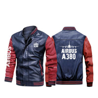 Thumbnail for Airbus A380 & Plane Designed Stylish Leather Bomber Jackets