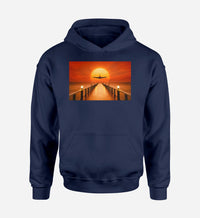 Thumbnail for Airbus A380 Towards Sunset Designed Hoodies