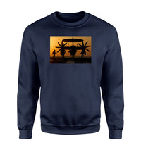 Thumbnail for Military Plane at Sunset Designed Sweatshirts