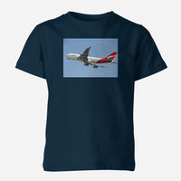 Thumbnail for Departing Qantas Boeing 747 Designed Children T-Shirts