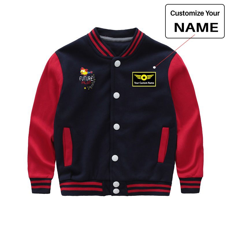Future Pilot (Helicopter) Designed "CHILDREN" Baseball Jackets