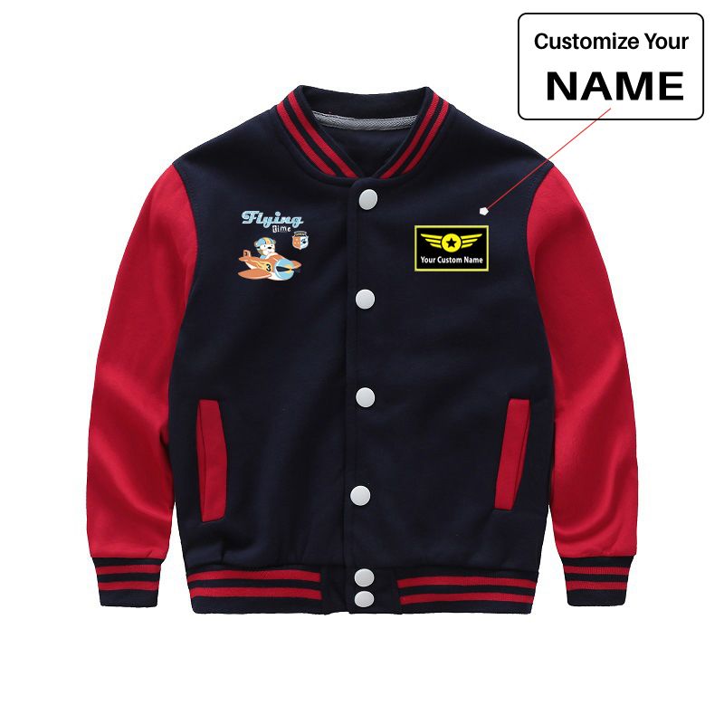 Flying Time & Junior Pilot Designed "CHILDREN" Baseball Jackets