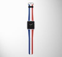 Thumbnail for Netherlands Flag Designed Leather Apple Watch Straps