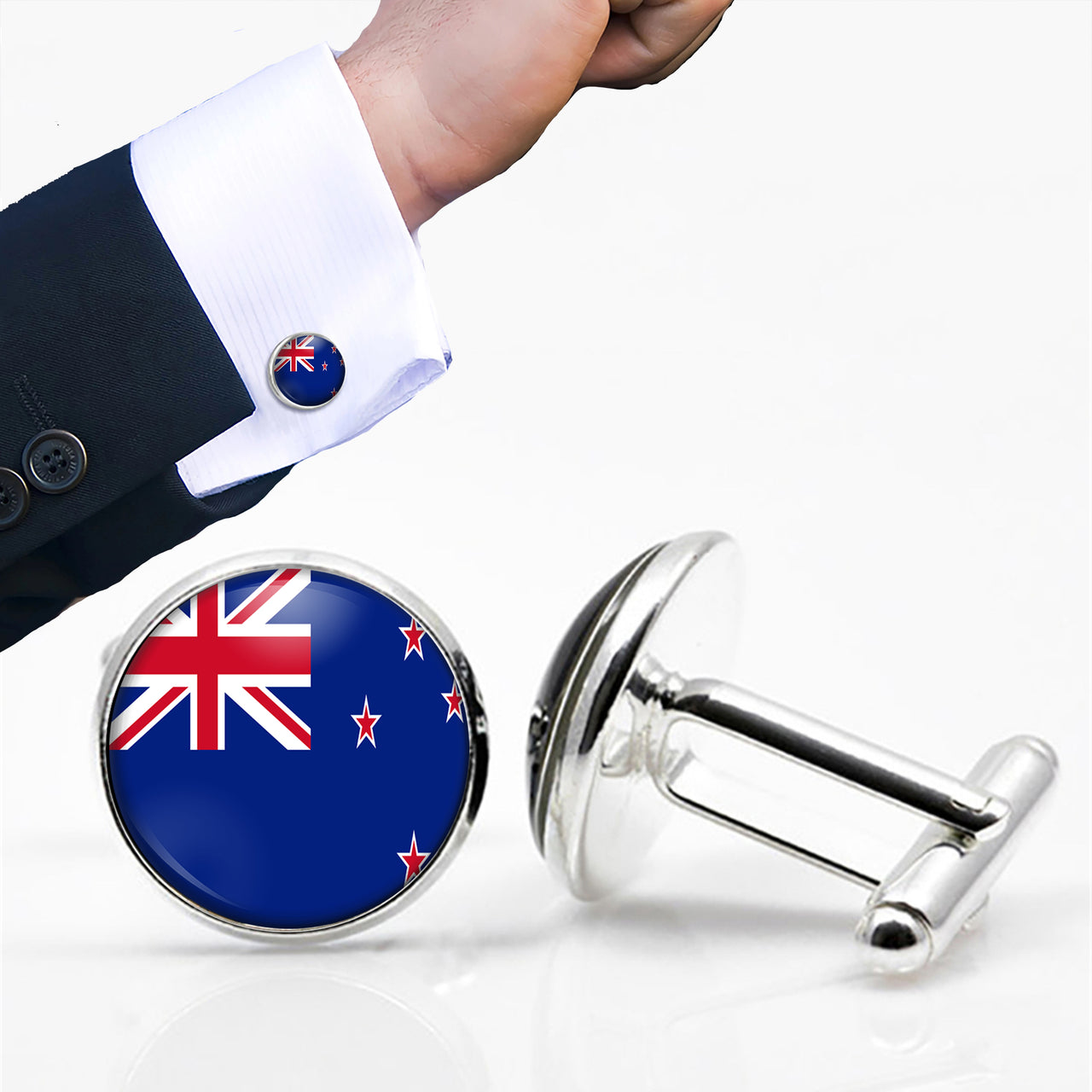 New Zealand Flag Designed Cuff Links