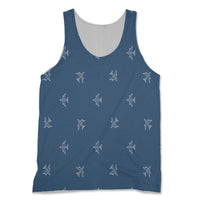 Thumbnail for Nice Airplanes (Blue) Designed 3D Tank Tops