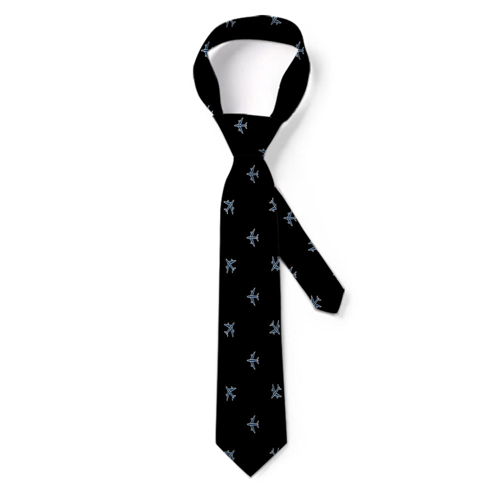 Nice Airplanes (Black) Designed Ties
