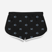 Thumbnail for Nice Airplanes (Black) Designed Women Beach Style Shorts