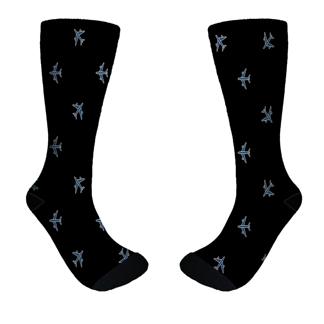 Nice Airplanes (Black) Designed Socks