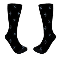 Thumbnail for Nice Airplanes (Black) Designed Socks