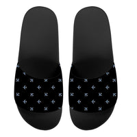 Thumbnail for Nice Airplanes (Black) Designed Sport Slippers