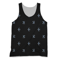 Thumbnail for Nice Airplanes (Black) Designed 3D Tank Tops