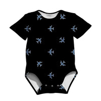 Thumbnail for Nice Airplanes (Black) Designed 3D Baby Bodysuits