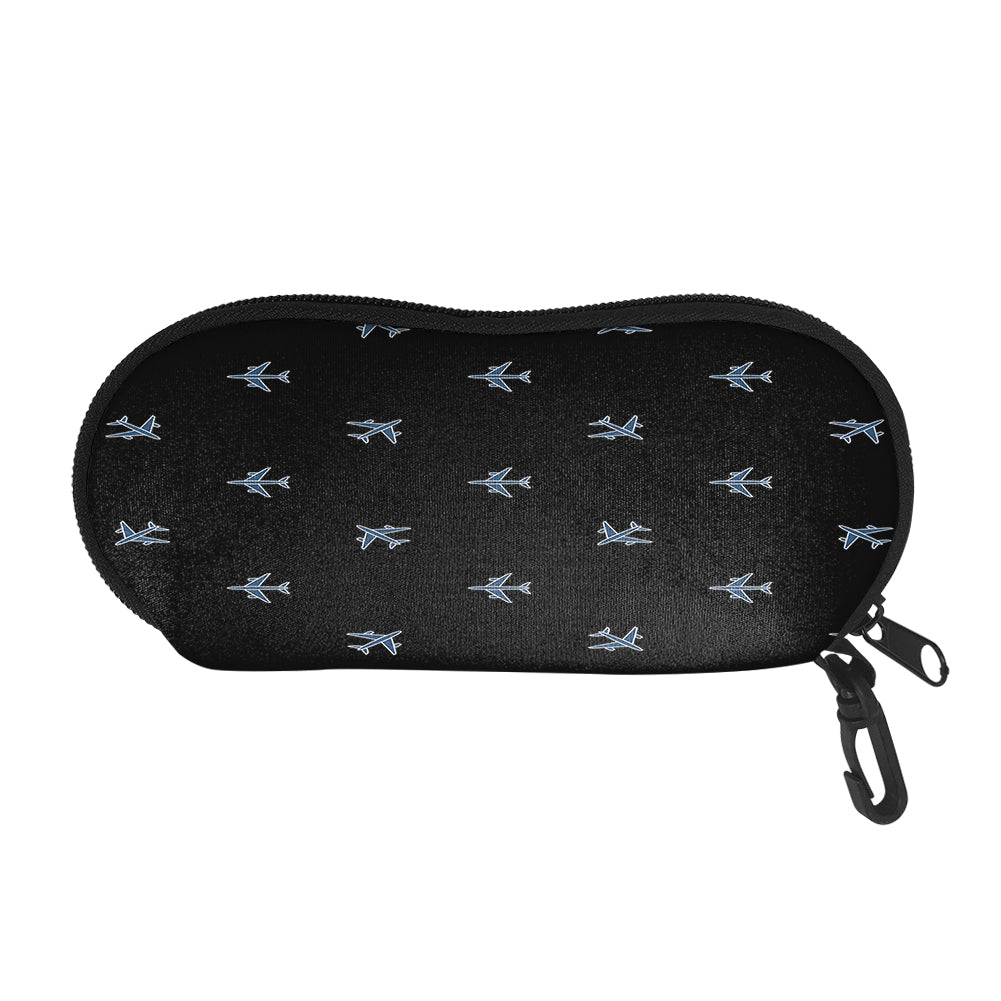 Nice Airplanes (Black) Designed Glasses Bag