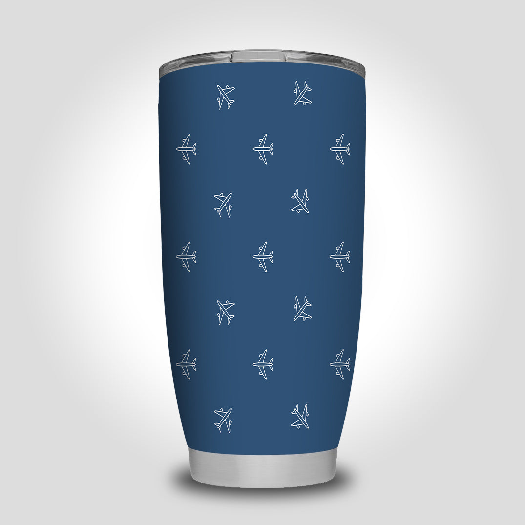 Nice Airplanes (Blue) Designed Tumbler Travel Mugs