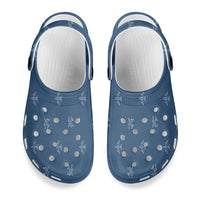 Thumbnail for Nice Airplanes (Blue) Designed Hole Shoes & Slippers (MEN)