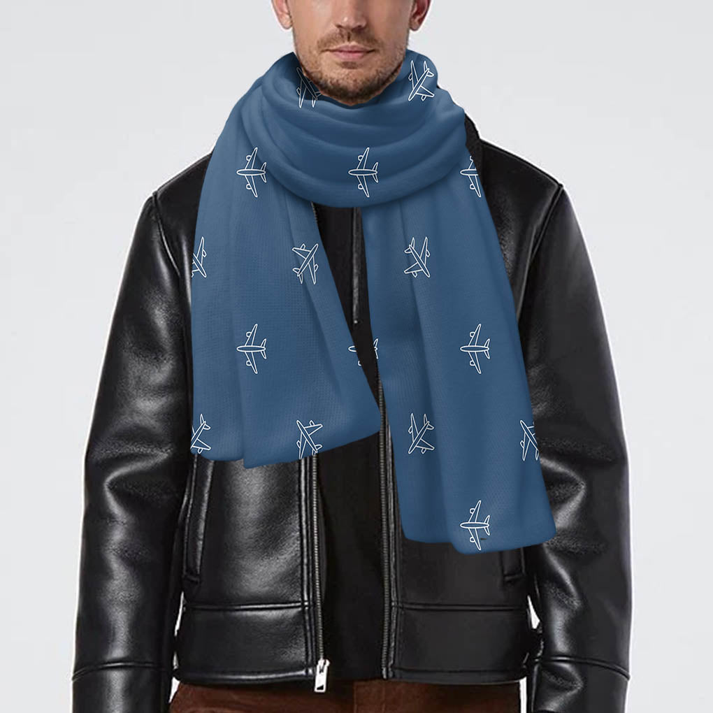 Nice Airplanes (Blue) Designed Scarfs
